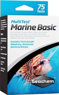 Seachem Multitest Marine Basic (pH, KH, NH4, NO2, NO3)